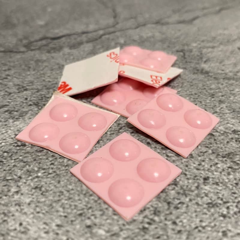 8x Pink Rubber Bumper Feet Bottoms Guitar Pedal Fx Effects 3m Adhesive Stick on Sticky Precut image 1