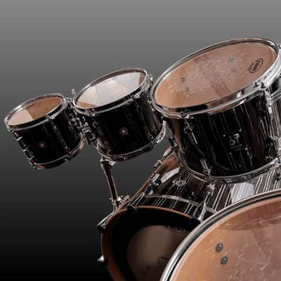 Sonor ProLite Ebony White Stripes Drumset 2012-2025 - Ebony White Stripes image 7