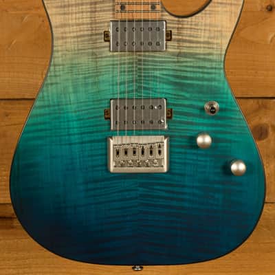 Schecter C-1 Standard Plus - Roasted Maple - Blue Fade image 3