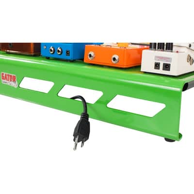 Gator Screamer Green Extra Large aluminum pedal board w/ carry bag and bottom mounting power supply bracket. Power supply not included. GPB-XBAK-GR image 8