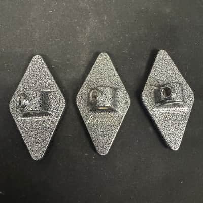 Gretsch Broadkaster Floor Tom Leg Brackets (3) - Vintage Diamond 90’s - 00’s - Gunmetal image 1