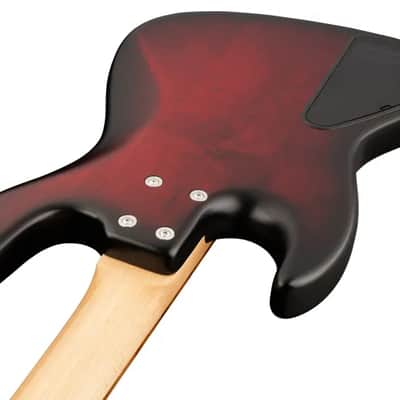 Sadowsky MetroLine 21-Fret Vintage J/J Bass-Red Alder Body-4 String-Burgundy Burst Transparent Satin image 6
