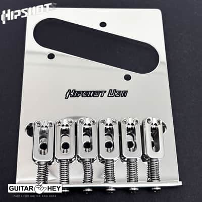 NEW Hipshot Telecaster® Retrofit Bridge 4 Mount Hole 6 Saddles - STAINLESS STEEL image 1