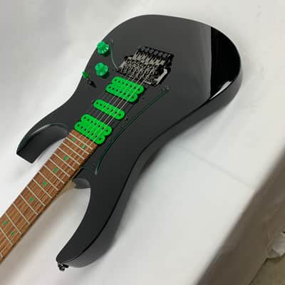 Ibanez Premium UV70P Black Green BK Steve Vai 7-String Electric Guitar + Case JEM/UV - New - But demoed image 6