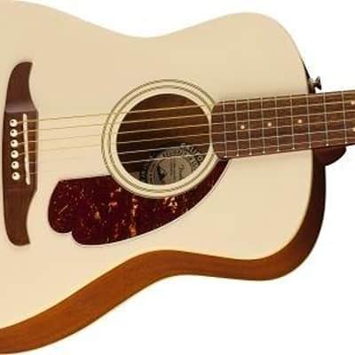Fender Malibu Player Acoustic Electric Guitar  Olympic White image 1