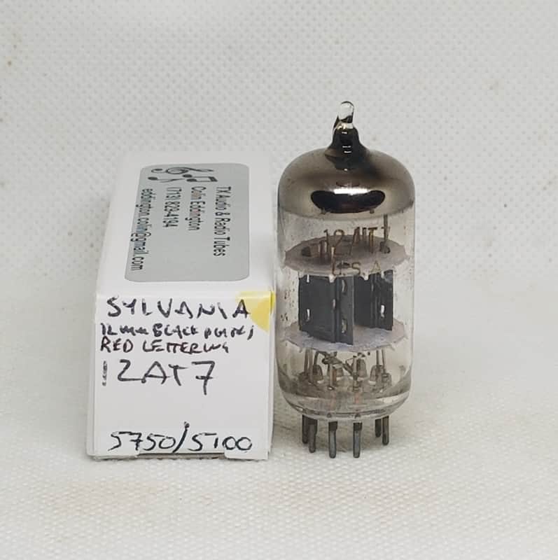 Sylvania 12AT7 Black AX-Style Plates Balanced Single NOS 12AT7 ECC81 image 1