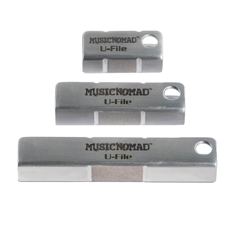 Music Nomad Fret Leveler - Diamond U-File for Leveling Single Guitar Frets - 3 Pack (1.25", 2", 3") image 1