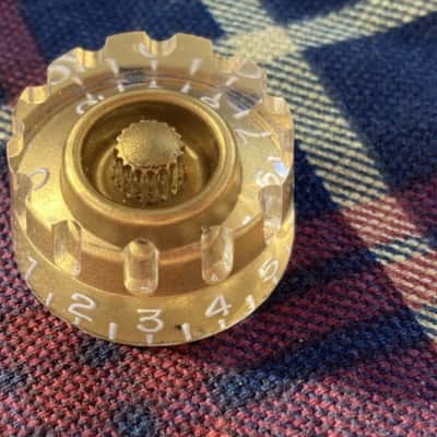 One Gold Genuine Gibson Knurled Les Paul Guitar Speed Knob (short) image 2