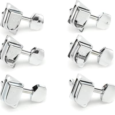 Fender 70s F-Style Stratocaster-Telecaster Tuning Machine Set - Chrome image 2