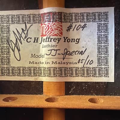 Jeffrey Yong JJ Special Custom Presentation Acoustic Guitar Sitka Spruce and Malaysian Blackwood 2005 image 9