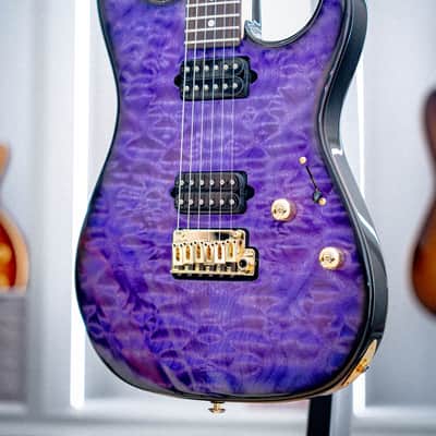 Suhr Standard Thin Burst LE Trans Purple, Roasted Alder, Quilt Maple, IRW, Gold Hardware HH image 5