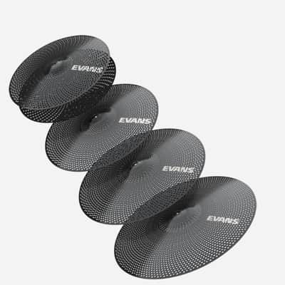 Evans dB One Low Volume 14/16/18/20" Cymbal Pack 2020s - Black image 1