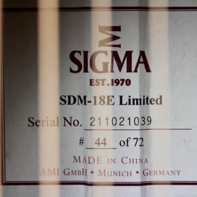 Sigma SDM-18E Limited 44 of 72 (Second Factory) 2021 Natural w/OHSC image 13