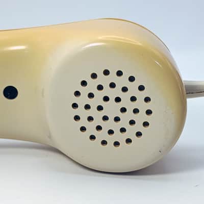 Custom Lo-Fi Telephone Microphone - NT Dawn ‘Pancake’ 1970’s Phone Mic - Beige w/ Base image 5