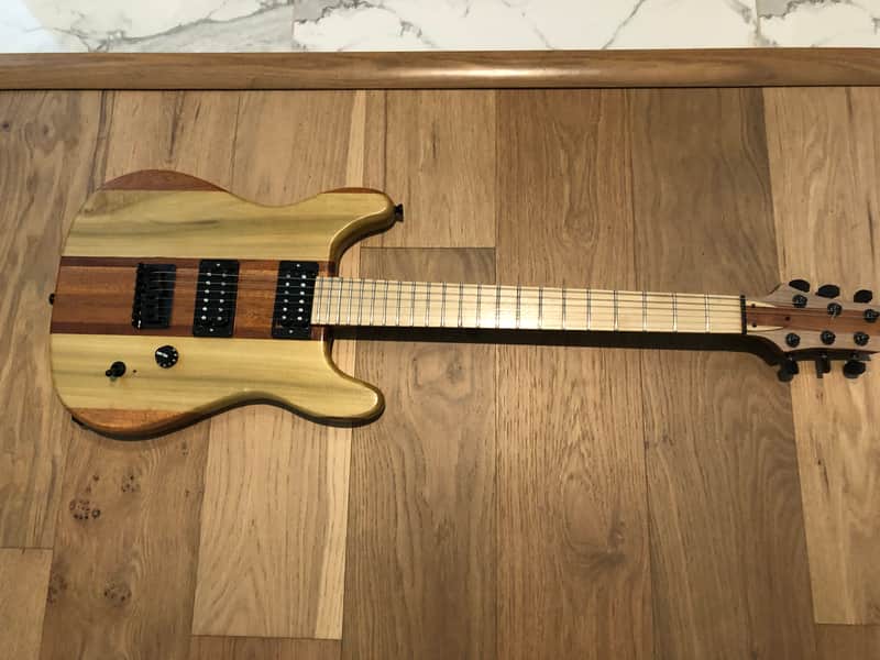 Custom built double cutaway multi-species electric guitar image 1