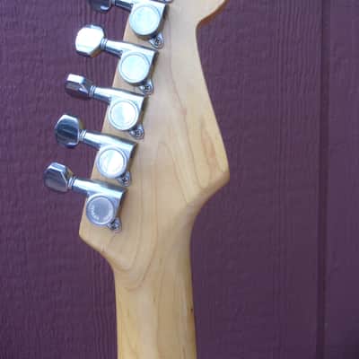 UPDATE: MIJ Squier LEFTY Strat, E6 serial, Duncan's, one knob, OG block/tuners, no stripe, Cipollina image 20