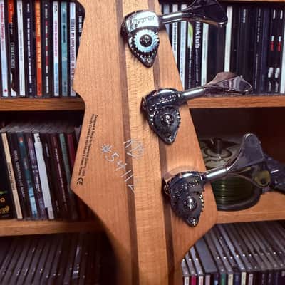 Reverend Decision P Bass Guitar 25th Anniversary Edition, Ebony, Metallic Silver Freeze image 6