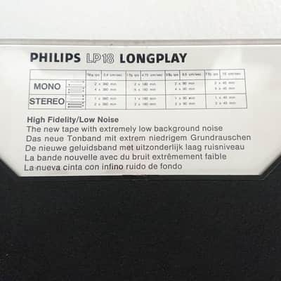 Philips LP 18 7-inch High Fidelity Low Noise Magnetic Tape - into original plastic case image 3