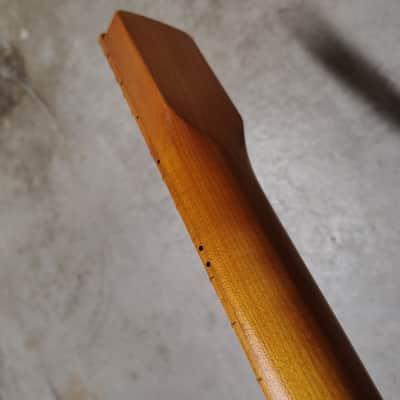 Roasted Maple Strat Neck fits fender Stratocaster body 22 frets Modern Satin image 10