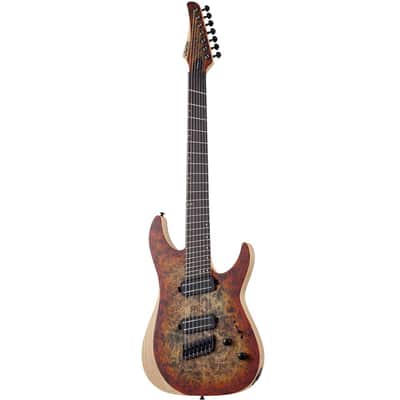 Schecter Reaper-7 Multi Scale 2023 - Satin Inferno Burst image 1