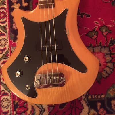 Left handed Guild B-301a bass guitar 1980 natural image 3