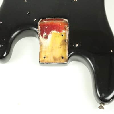 1966 Fender Precision Bass Body Black Re-Fin 1960's Vintage PBass image 14