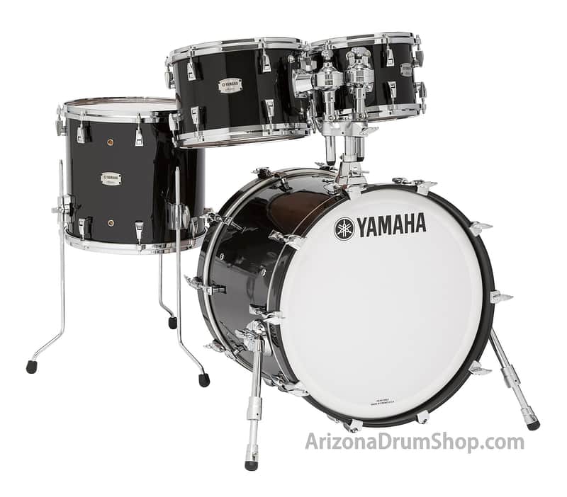 Yamaha Absolute Hybrid Maple 4pc Drum Shell Set w/20" Bass - Solid Black - NEW! image 1