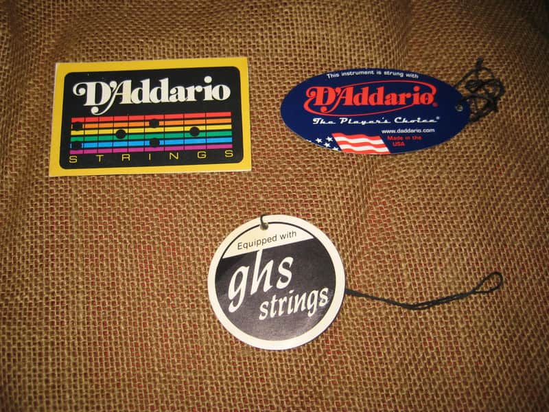 D'Addario & GHS Dealer Display Hang Tags Set of 3 from 1990's image 1