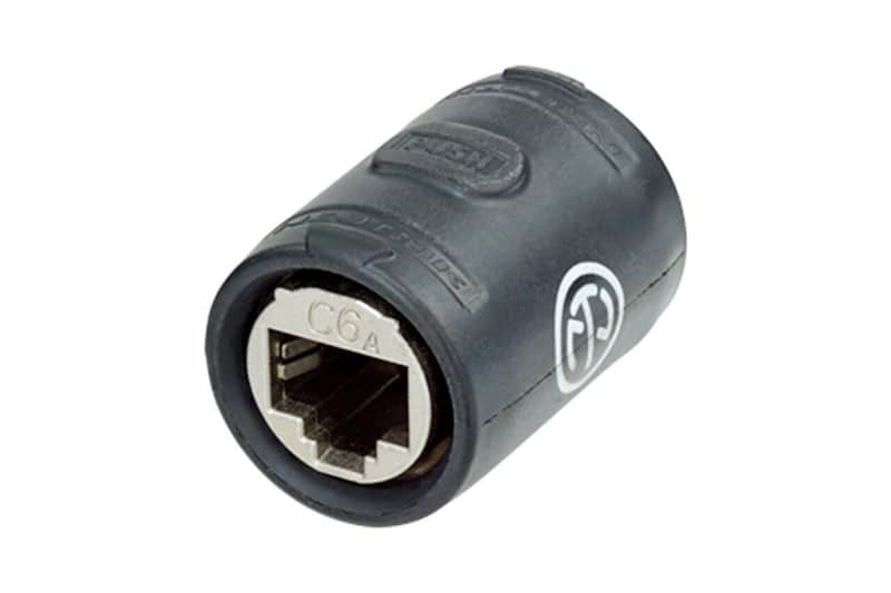 Neutrik RJ45 Tactical CAT6A feedthrough coupler Female to Female Adapter image 1