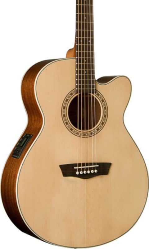Washburn G7SCE Grand Auditorium Acoustic-Electric Guitar, Solid Spruce Top image 1