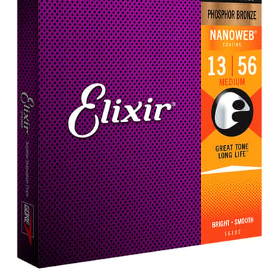 16077 Nanoweb 12/56 Light Medium Elixir image 1