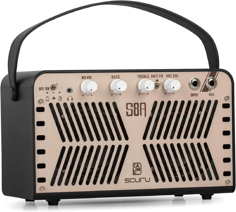 Caline Scuru S8A 20W Acoustic Guitar Amplifier Portable Practice Amp Battery image 1