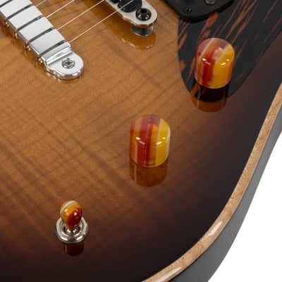 Used Powers Electric A-Type Select Flame Maple PF42 Hard Tail - Solana Sunrise image 10