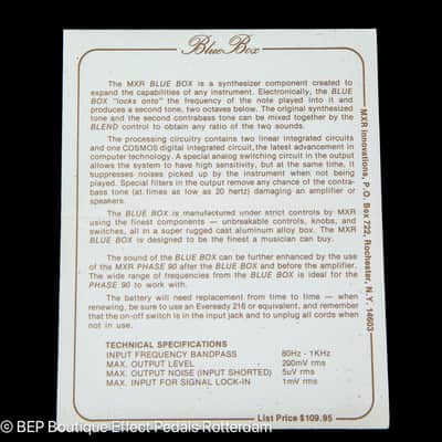 Vintage MXR Blue Box Block Logo 1977 s/n 3-008 612 as used by Jimmy Page, Rowland S Howard - Birthday Party image 13