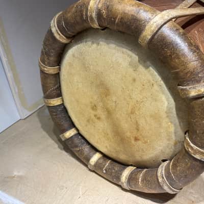 Immagine Antique solid wood Thavil Pakhawaj indian hand drum - 11