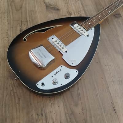 Vintage 1960s Vox Bill 'Wyman Bass' Teardrop Original UK Sunburst image 7