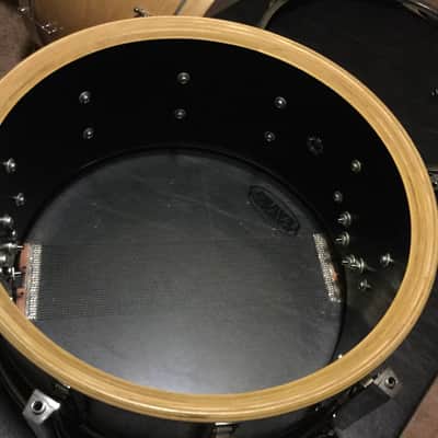 Tama AW316 Heavy Birch Snare 88' 1988 Piano Black Artstar Granstar Artwood image 12