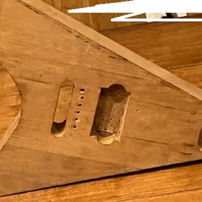 Flying V Charvel Gibson Fender Type Shape Natural Ash Wood Finish Electric Guitar Solid Body, Made in USA Bentley, Year 1980 image 3