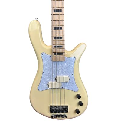 Warwick RB Adam Clayton Signature with EMG Upgrade, in Solid Creme White with Pearloid Pickguard image 1