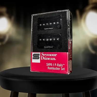 Seymour Duncan P-Rails Pickup Set SHPR-1b Bridge & SHPR-1n Neck HOT Black P-90 image 1