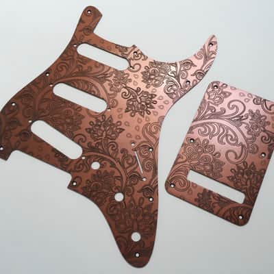 Copper Paisley Floral Custom Bakelite Pickguard Fender® Stratocaster® Strat® image 4