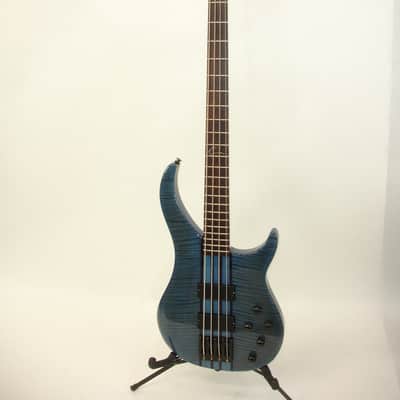 Peavey Cirrus 4 Flame Maple Trans Blue 35" Scale 4-String Electric Bass Guitar with Case image 2