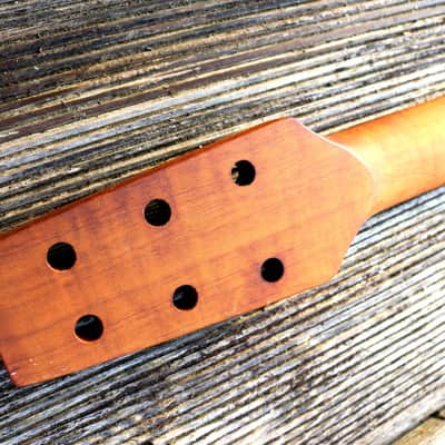 Telecaster snakehead neck, flamed roasted maple, 22 frets, leveled and polished, 9,5" radius image 8