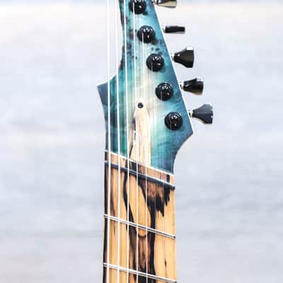 Aviator Guitars Blackbird 8 Multiscale Blue Burst Satin Electric Guitar w/Case image 7