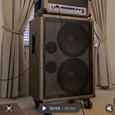 Marshall Jubilee Bass rig Late 80's - Silver/ grey tolex image 7