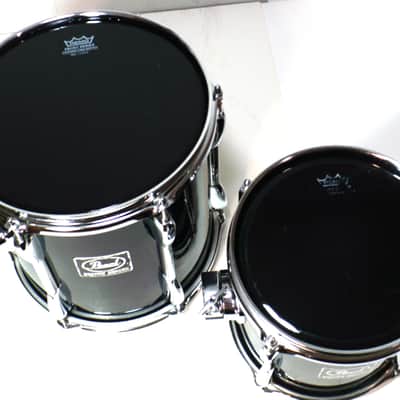 Pearl Export Series 8" and 10" Toms / Long Lug with Double Tom Stand / Black / 1990's image 13