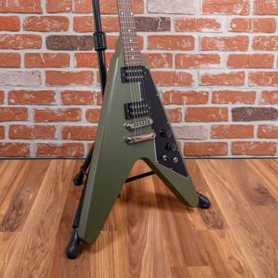 Gibson Flying V Tribute Olive Drab 2021 w/OHSC image 3