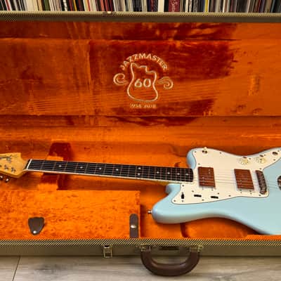 2018 Fender American "Jazzblaster" 60th Anniversary Triple Jazzmaster Daphne Blue CuNiFe Wide Range MAJOR Upgrades USA G&G image 1