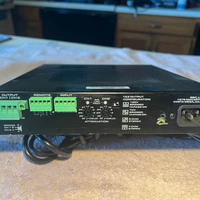 QSC SPA2-60 Compact 2-Channel bridgeable Commercial 1/2 rack Power Amplifier with rack mount tray and IEC cable image 5