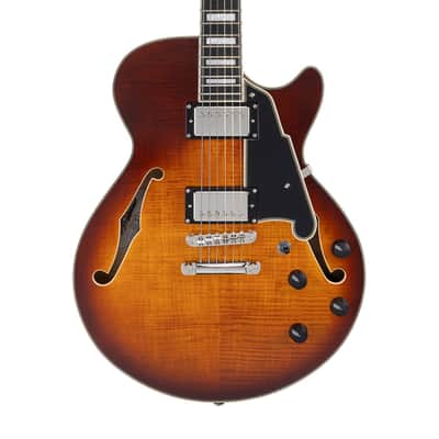 D'Angelico Premier SS Electric Guitar w/Gig Bag - Dark Iced Tea Burst - B-Stock image 1